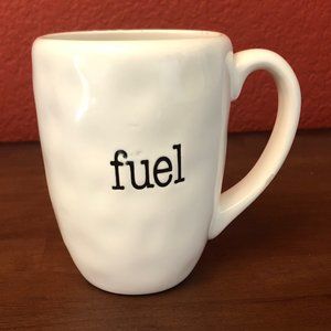Large "fuel" etched ceramic mug